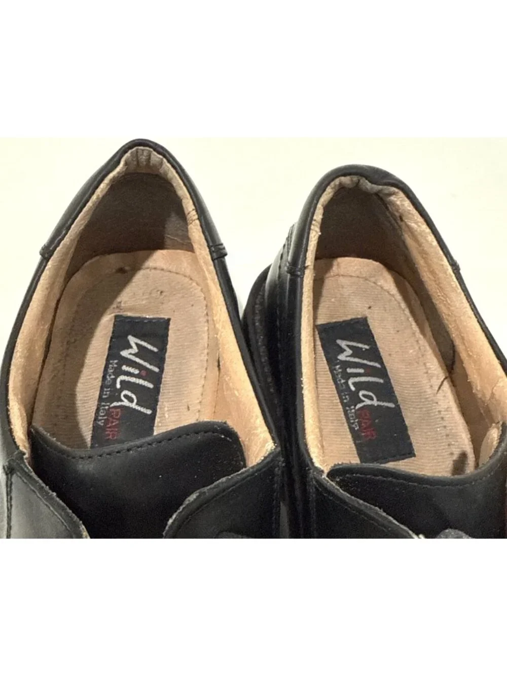 Wild Pair Made In Italy Genuine Leather Black Oxford Shoes Men Size 13D
